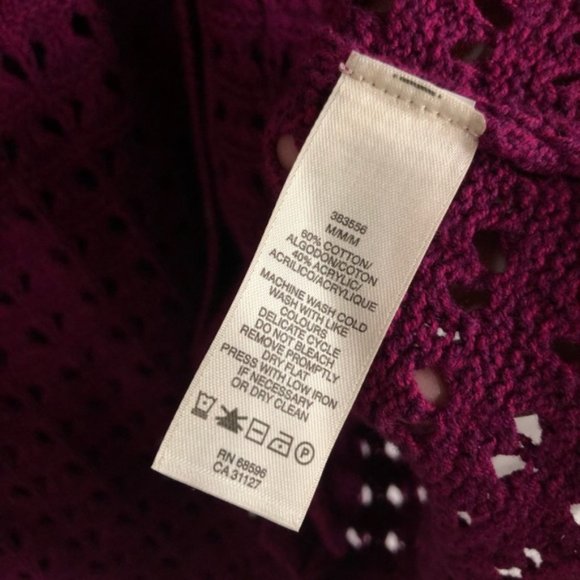 NWOT💕 DKNY Jeans Cardigan Crochet Knit Sweater - Picture 12 of 12